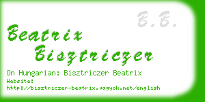 beatrix bisztriczer business card